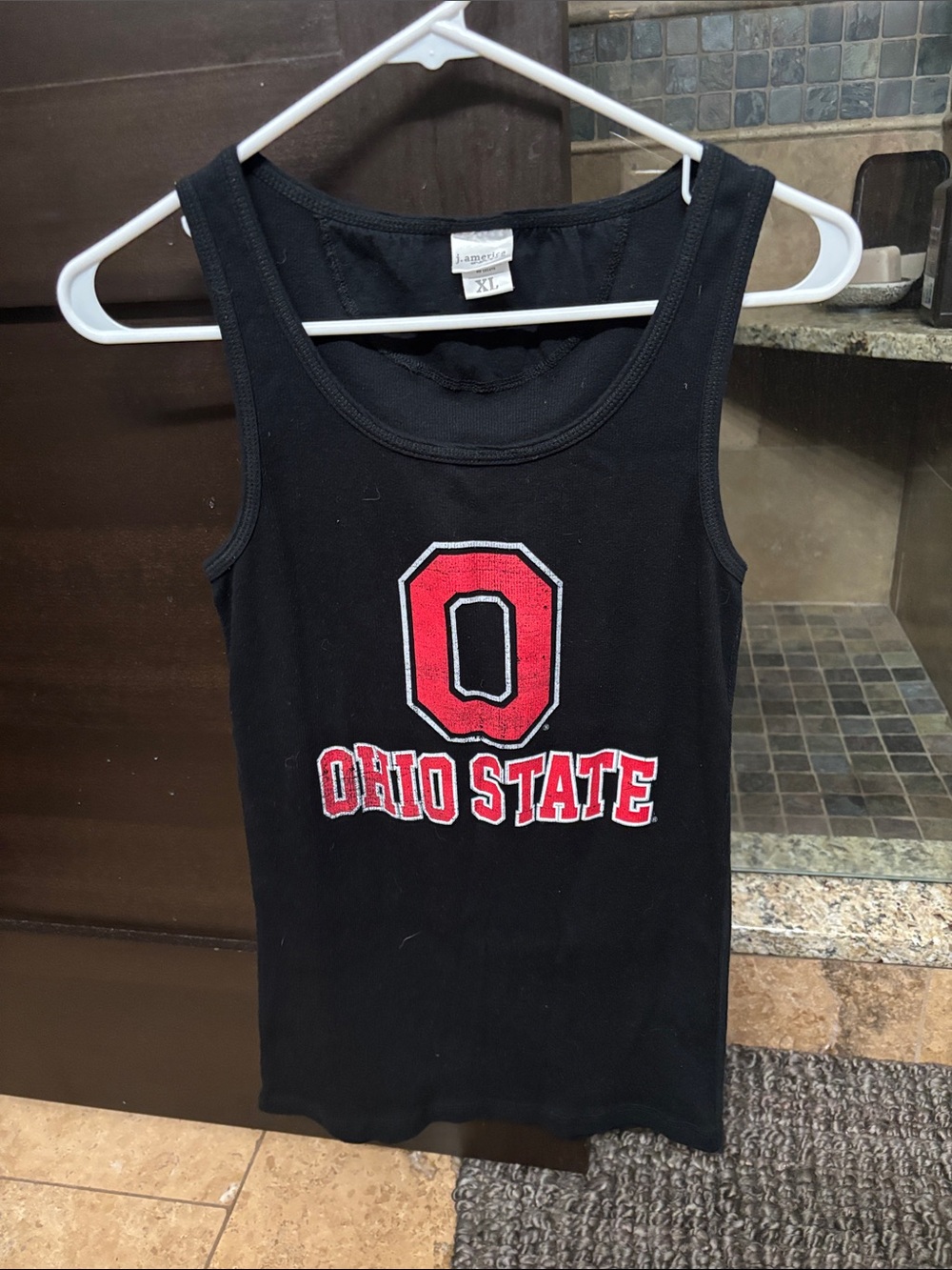 Ohio State Women's Black Tank Top with Red Logo - XL